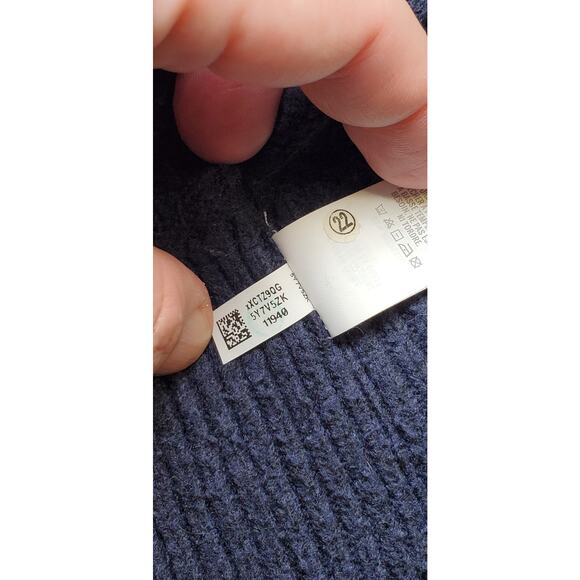 Aerie Sweater Womens Sz S Blue Knit Crew Neck Long Sleeve Oversized Ladies C18 - Picture 6 of 8